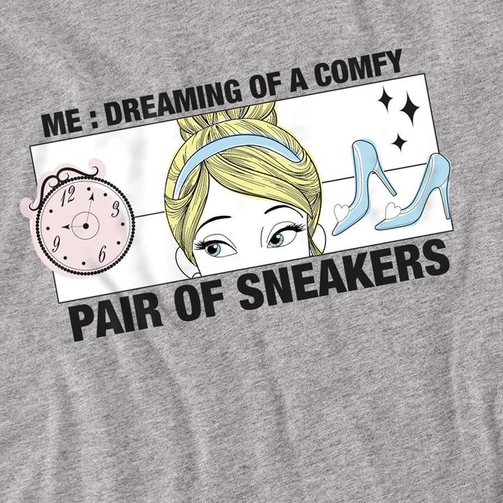 Immagine prodotto Cinderella Dreaming Of Comfy Sneakers Maglietta Adulto Unisex (M)