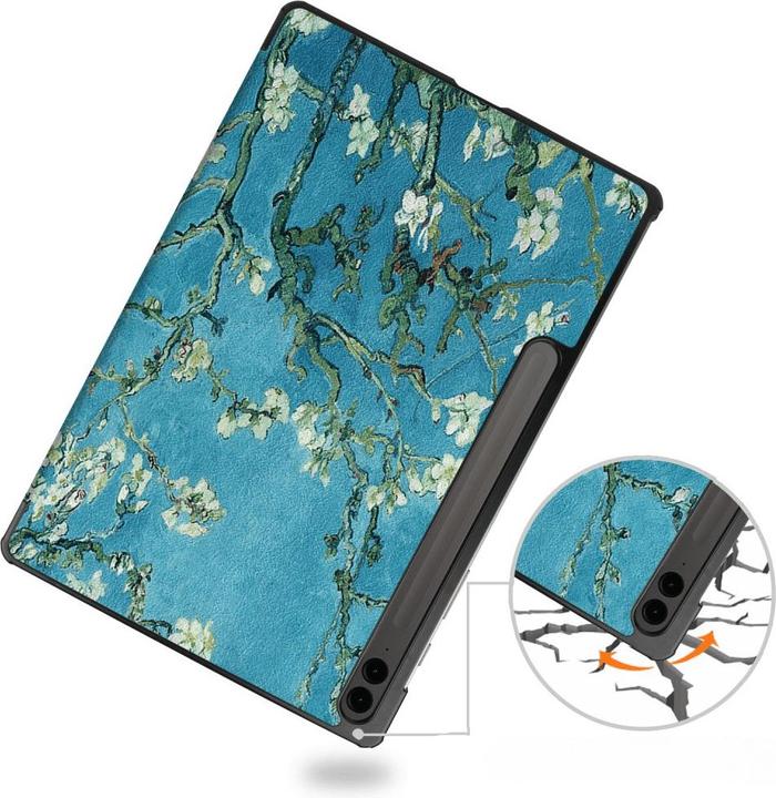 Actual product image Cover-Discount Galaxy Tab S9 FE+ - Tri-fold Smart Case Blossoms (Galaxy Tab S9 FE+)