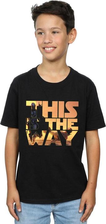 Immagine prodotto Star Wars The Mandalorian The Way Poster Text Maglietta Ragazzi (140, 146)