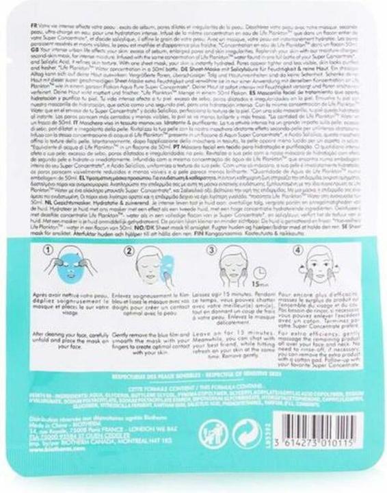 Nutritional values and ingredients Biotherm AQUA Super Mask Pure (31 ml)