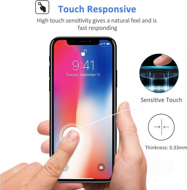 Image du produit Screenguard Apple iPhone X Full Screen Protective Glass 2.5D 9H (1 pièce(s), Apple iPhone X)