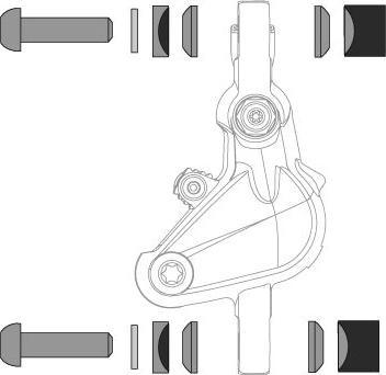 Avid Post Spacer XX 10 S (Front 170) Includes Titanium T25 (Vorne + Hinten)