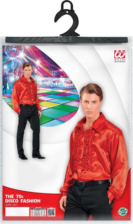Produktbild Widmann 70er JAHRE DISCO FASHION - ROT (Rüschenhemd aus Satin), XXL (XXL)