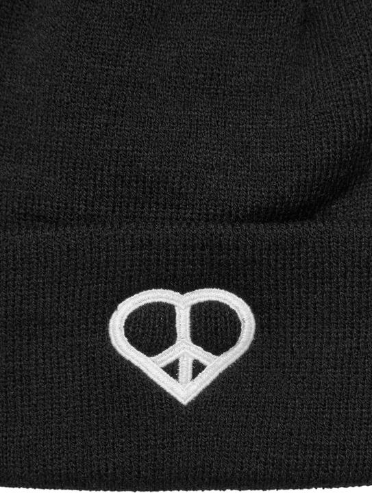 Actual product image Miss Tee Peace Sign Heavy Knit Beanie - 191385