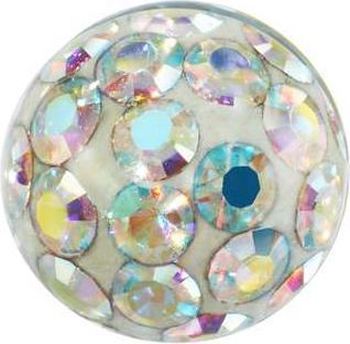 Bijouteria Piercingverschluss (Kristall, Edelstahl, Epoxiharz)