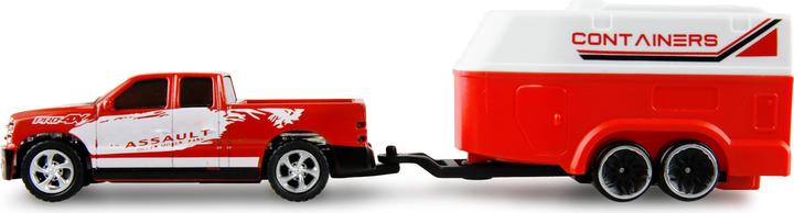 Produktbild Amewi RC Pickup Die Cast mit Pferdeanhänger 1:64 RTR rot (RTR Ready-to-Run)