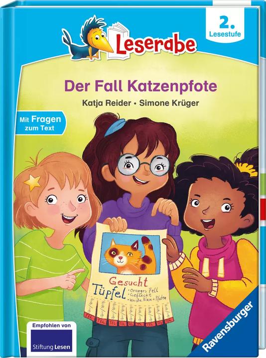 Produktbild Ravensburger Der Fall Katzenpfote - Leserabe ab 2. Klasse - Erstlesebuch für Kinder ab 7 Jahren (Deutsch, Katja Reider, Simone Krüger, 2023)