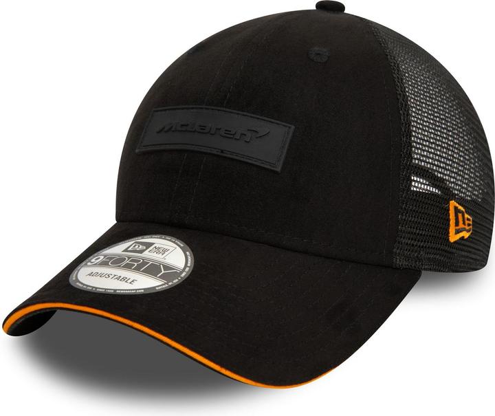 New Era 9Forty Mesh Snapback Cap - Suede Mclaren Schwarz
