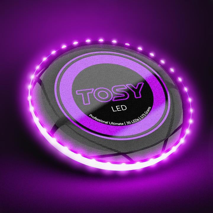 Actual product image Tosy Frisbee purple LED