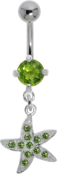 Actual product image Bijouteria Bellypiercing (Stainless steel, Silver 925, Crystal)