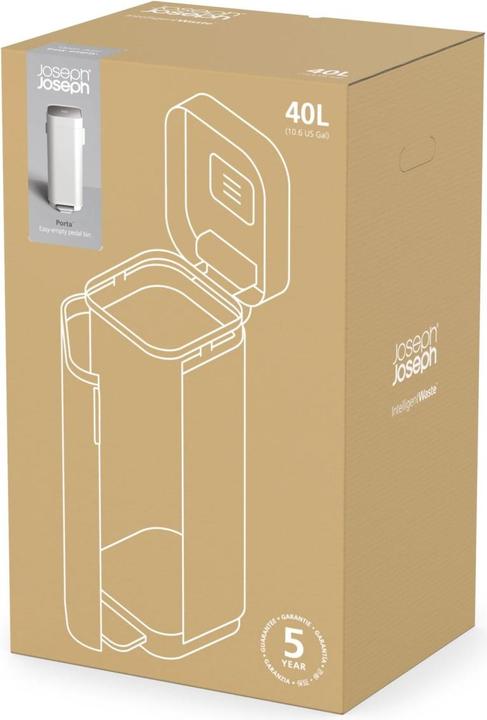 Image du produit Joseph Joseph Corbeille à pédale Porta 40 L - Concrete Grey (40 l)
