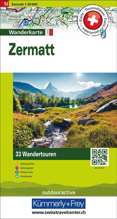 Produktbild Zermatt Nr. 13 Touren-Wanderkarte 1:50