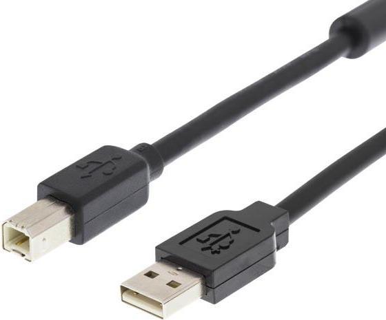 Immagine prodotto Deltaco Cavo USB 2.0 "AB", 10 m, attivo, nero (10 m, USB 2.0)