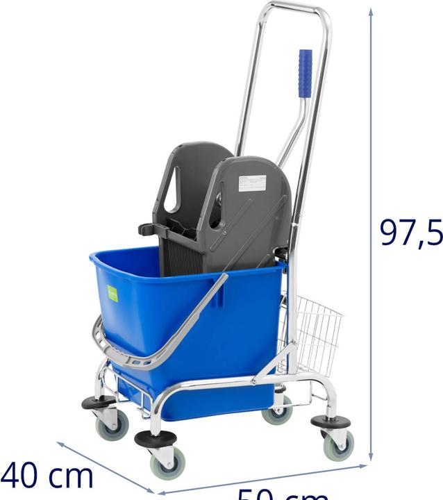 Produktbild Ulsonix Profi Putzwagen Reinigungswagen mit Presse Wischeimer Putzeimer 30 L (1 Stk.)