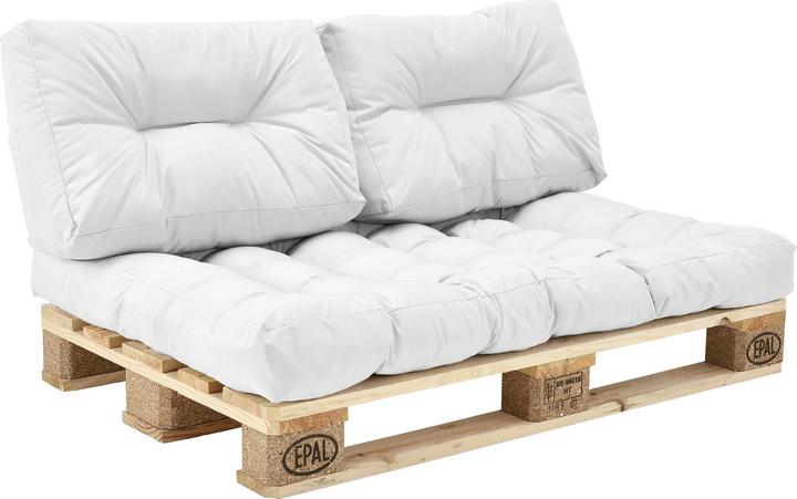 Produktbild En.Casa Rückenkissen für Palettenmöbel Comfy 40x60x12 cm Weiss (10 cm)