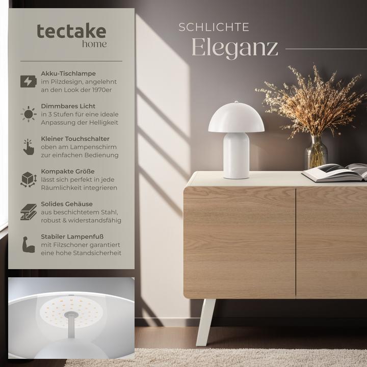 Immagine prodotto tectake piccola lampada da tavolo retrò Kade, dimmerabile, 40W