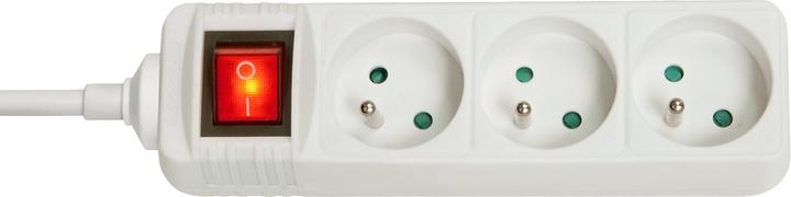 Actual product image Lindy 3 way Mains Gang Socket with switch FR France (3 x, CEE 7/5, 1.40 m)