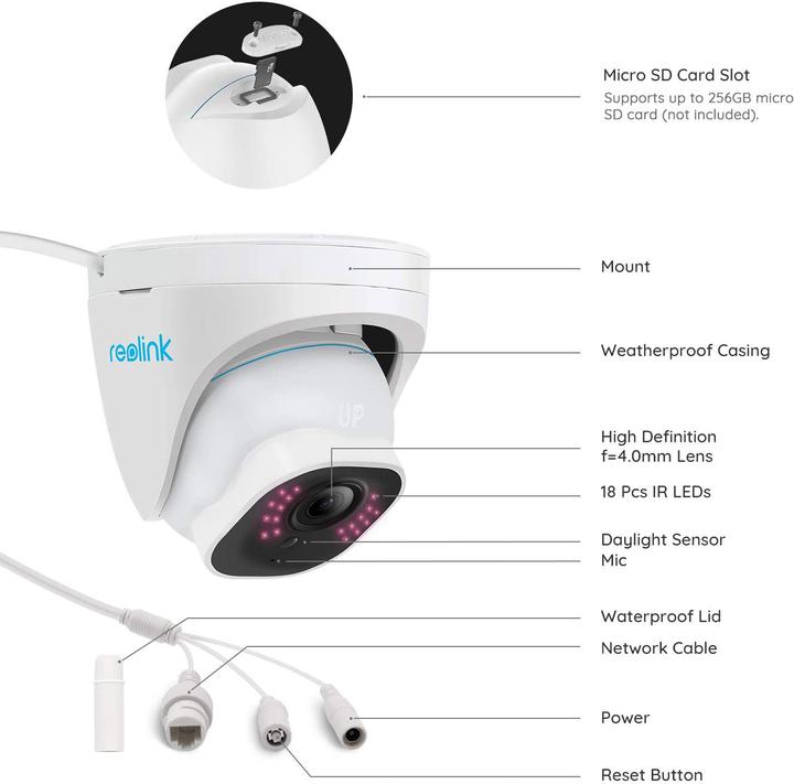 Actual product image Reolink Network camera RLC-820A (3840 x 2160 pixels)