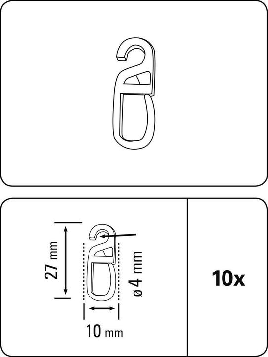 Actual product image Gardinia Pleat hooks