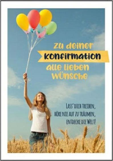 Actual product image Edition Gollong Confirmation Card 12,5x18,5cm Balloon