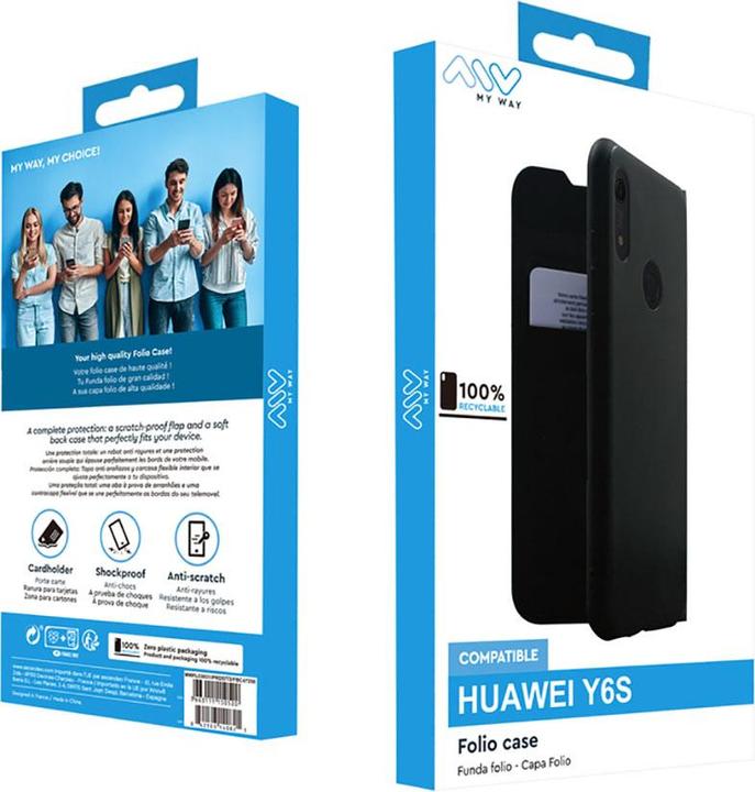 Produktbild My Way Myway Folio Case Noir Huawei Y6s (Huawei Y6s)