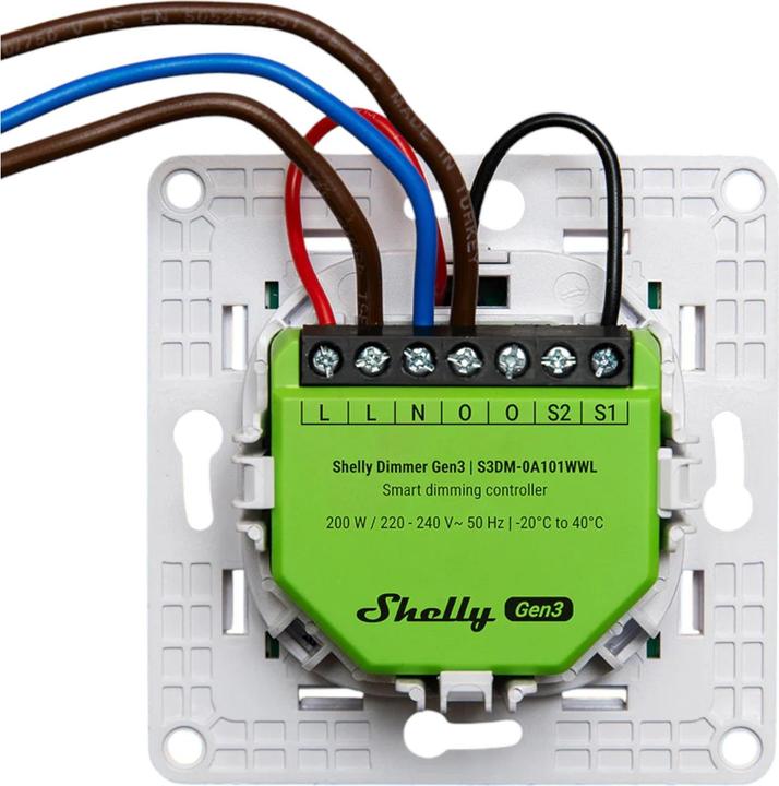 Actual product image Shelly Dimmer Gen3 (Dimming actuator)
