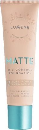 Actual product image Lumene Matte Oil-Control Foundation 2 Soft Honey 30ml