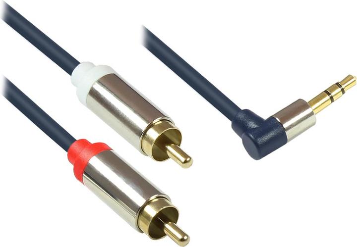 Good Connections Câble de connexion audio de haute qualité 3,5 mm, prise jack sortante vers 2 prises RCA (2 m, Jack 3,5 mm (AUX))