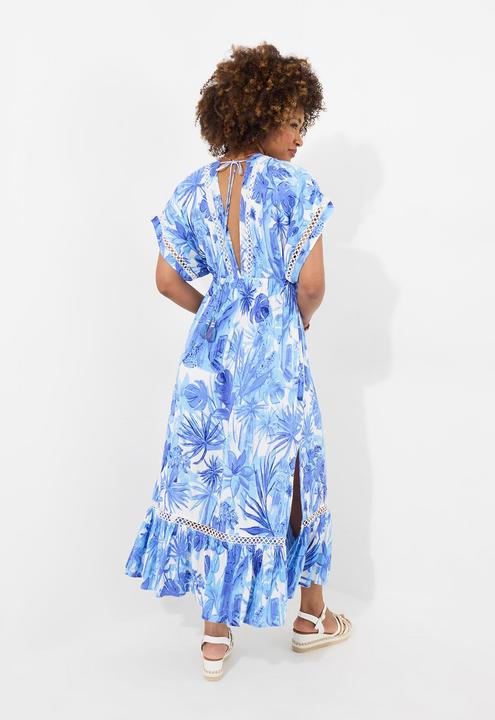 Actual product image Joe Browns Tropical Print Kimono Sleeve Boho Tassel Maxi Dress