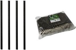 Produktbild Papstar Cocktail Trinkhalm schwarz 7mm (500 x)
