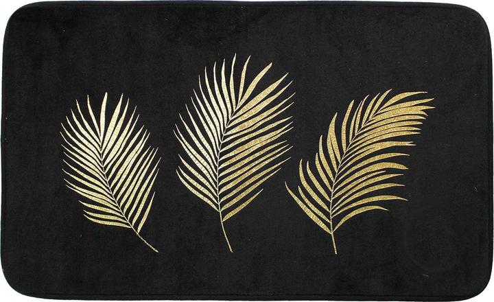 Douceur D'intérieur bath mat, black, 45x75x0.8, printed microfiber (45 x 75 cm)