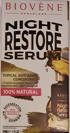 Biovenè NIGHT RESTORE super glow facial serum treatment 30 ml (30 ml)