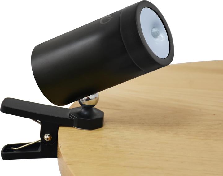Immagine prodotto REV Luce a LED ricaricabile a clip, IP54, nera, con rilevatore di movimento