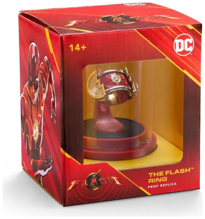 Actual product image Noble Collection DC Comics Flash Prop Replica Ring with Display