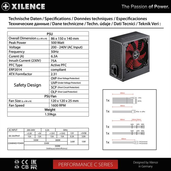 Image du produit Xilence Série Performance C (500 W)