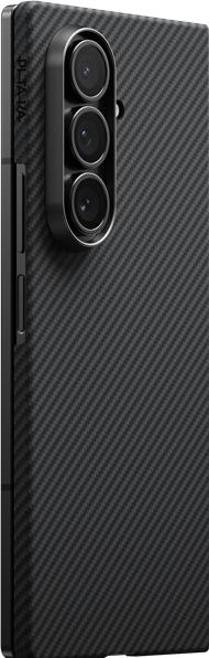 Actual product image Pitaka Backcover aus echtem Aramid Ultra-Slim Case Black/Grey (Samsung Galaxy Z Fold 7)