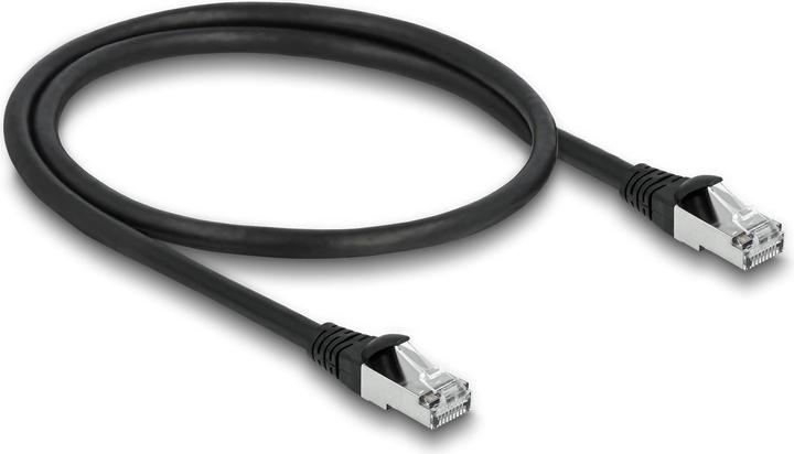 Produktbild Delock RJ45 Netzwerkkabel Cat.6A S/FTP PUR Outdoor 0,5 m schwarz (S/FTP, CAT6a, 0.50 m)