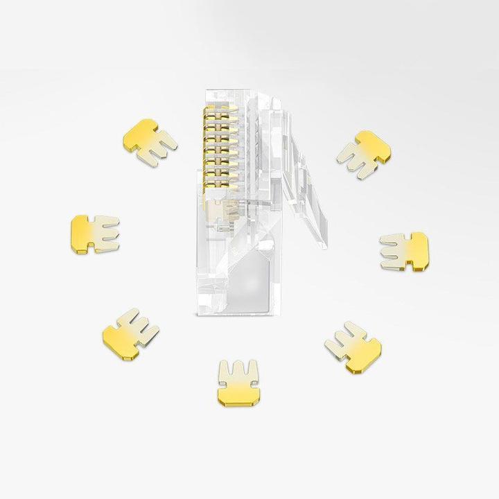 Image du produit Ugreen RJ45 Plug NW120, Ethernet, 8P/8C, Cat.6/6e, UTP (100 pieces) (UTP, CAT6e, 0.16 m)