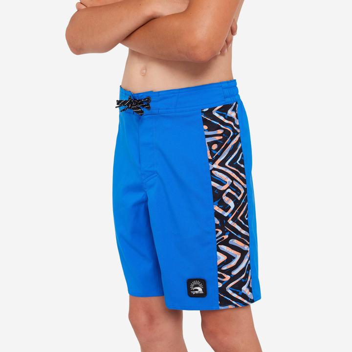 Actual product image Olaian Boardshorts Surfen Jungen 900 Band blau (140)