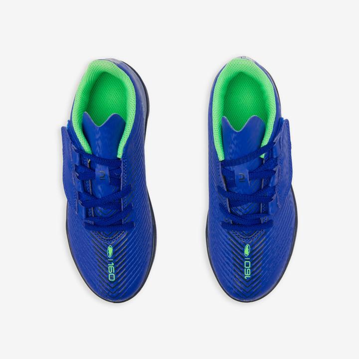 Image du produit Kipsta Chaussures de football à crampons pour enfants avec fermeture velcro - 160 Easy Turf bleu (29)