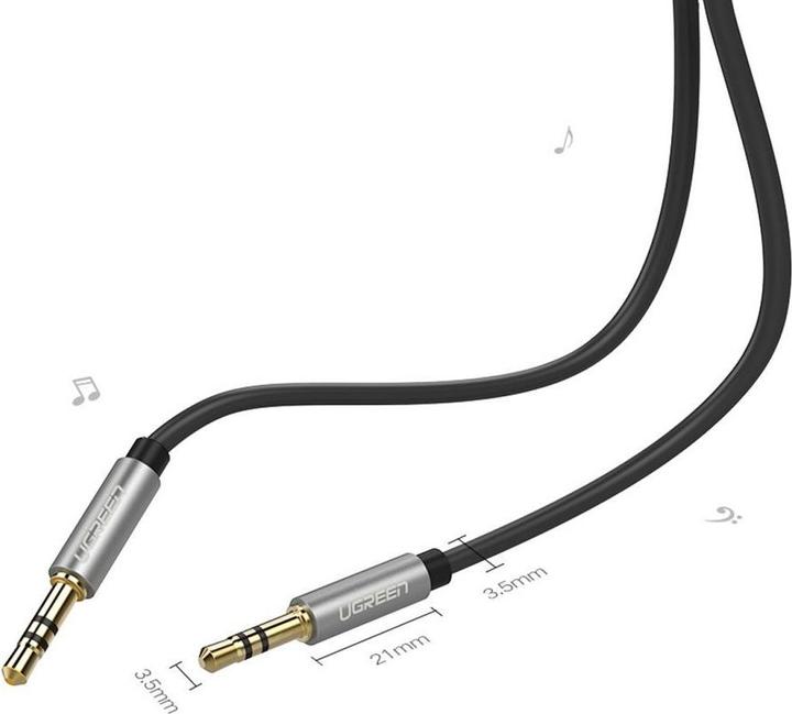 Produktbild Ugreen AV119 3.5mm AUX 5m jack cable (black) (5 m, 3.5mm Klinke (AUX))