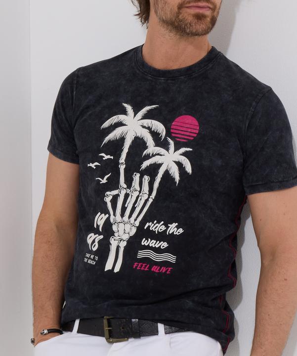 Actual product image Joe Browns Palm Tree Skeleton Graphic Short Sleeve T-Shirt (S)