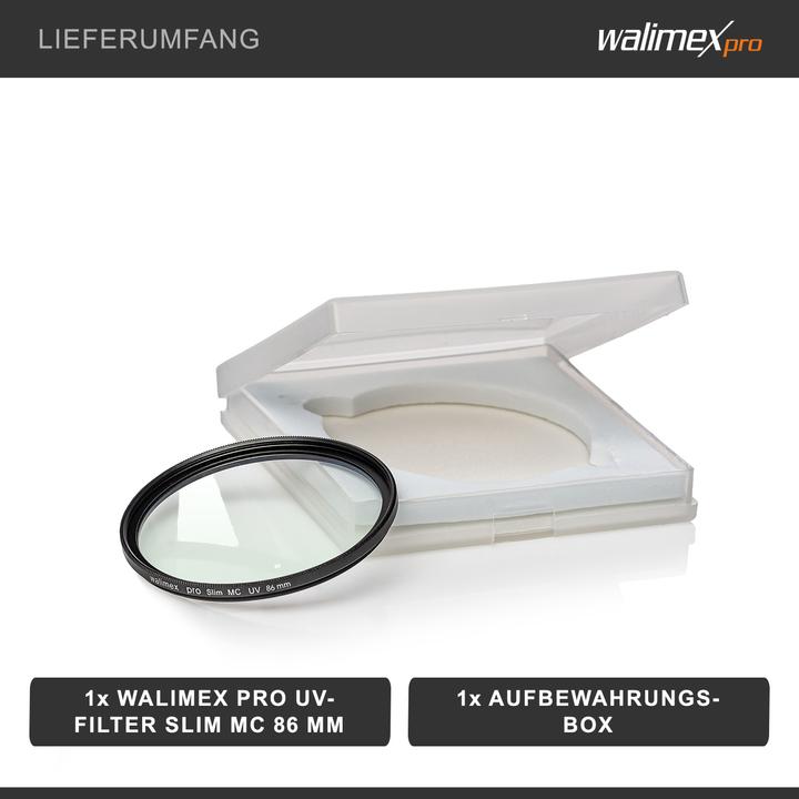 Actual product image Walimex Slim MC UV filter 86 mm (86 mm, UV filter, 86 mm)