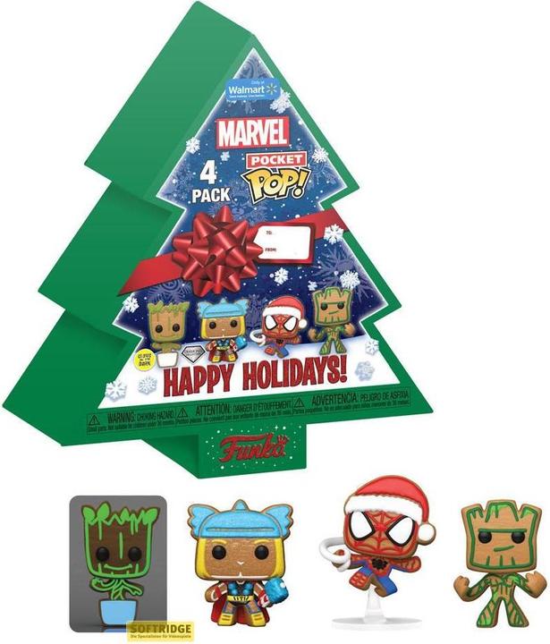 Produktbild Funko Pocket Pop! Marvel - Tree Holiday Box 4-Pack