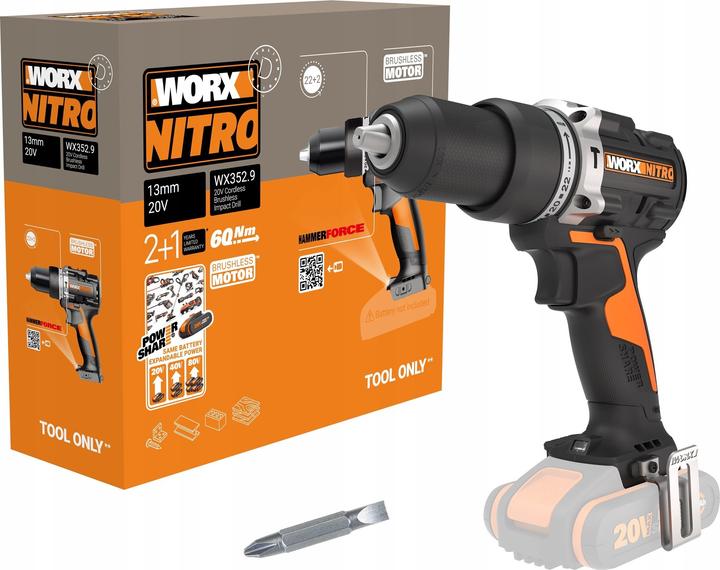 Image du produit Worx Perceuse à percussion 20V WX352 (Fonctionnement sur batterie)