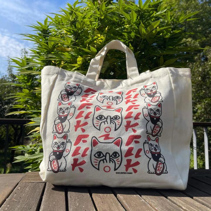 Immagine prodotto Heldbergs Games Tote Bag „Fuck you - Maneki Neko“ - Tasche