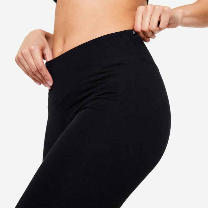 Actual product image Domyos 3/4 Leggings Damen Slim - schwarz (W30/L31)