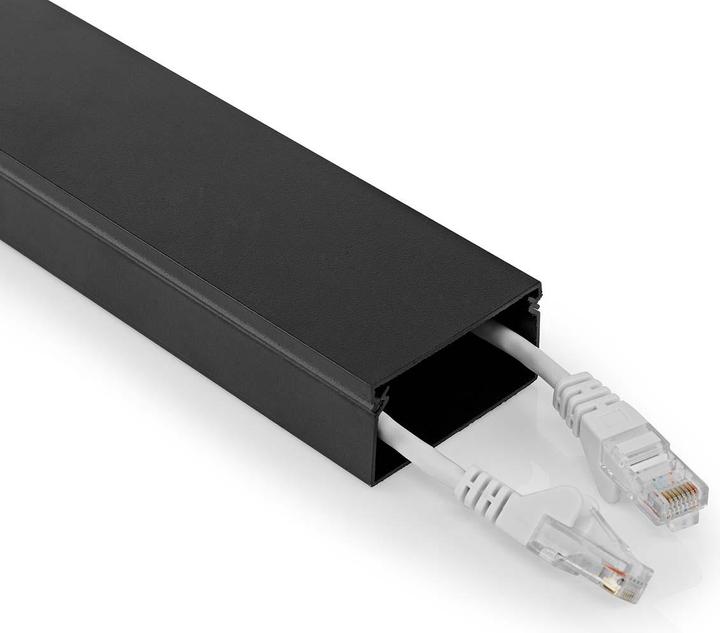 Actual product image Nedis Cable management | Tube | 1 piece | max. cable thickness: 25 mm | Aluminium | Black (Duct, 110 cm)
