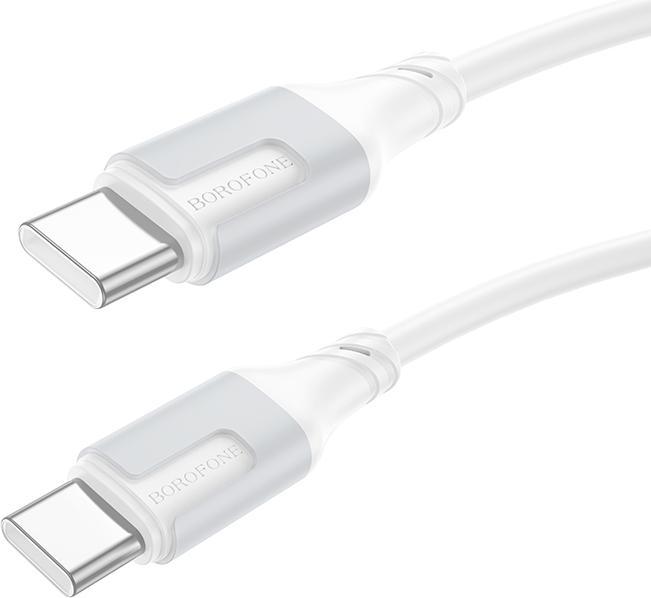 Produktbild Borofone USB-C to USB-C Kabel BX101 Creator, 60W, 3A, 1m, Weiss (1 m, 60 W)