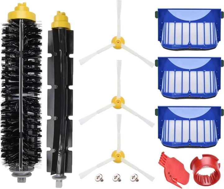Image du produit Werkstein Brosses de rechange & filtres Hepa pour l'aspirateur Roomba 500/600 d'iRobot - kit de nettoyage (13